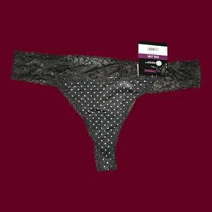 No Boundaries Black Lace Polka Dot Panties